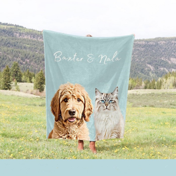 Custom Pet Blanket Using Pet Photo And Name Custom Dog Blanket Personalized Dog Blankets