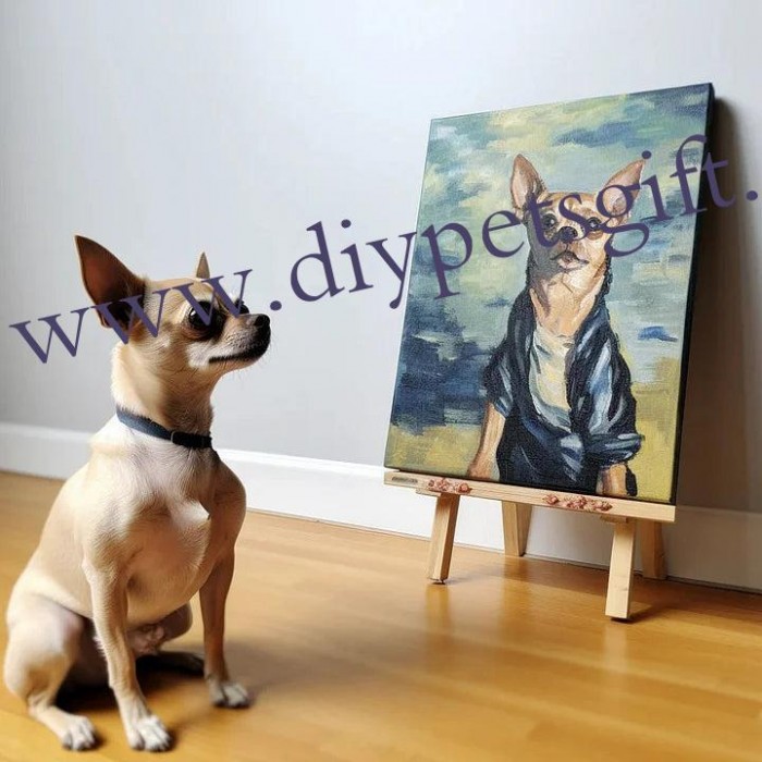 Expressionism Dog Canvas Wall Art