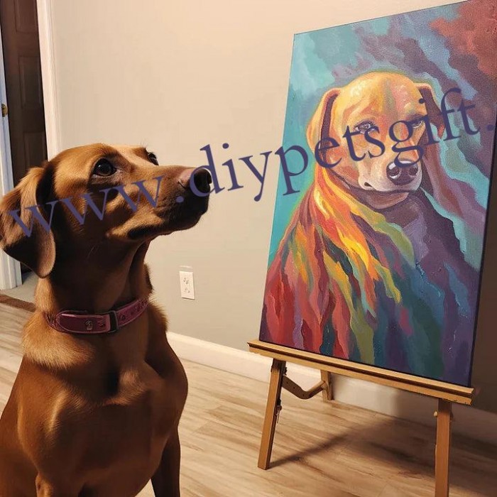 Expressionism Dog Canvas Wall Art