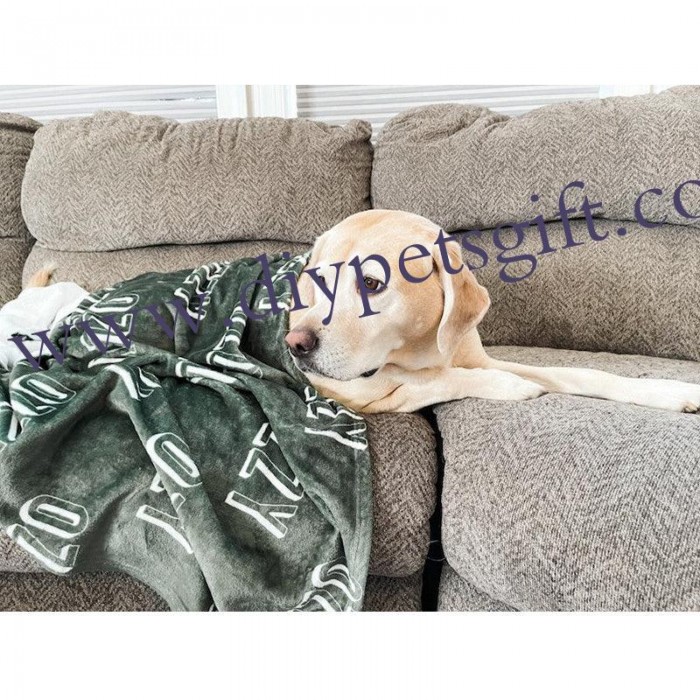 Soft Cozy Personalized Dog Blanket With Name Custom Blanket