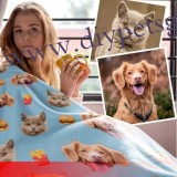Customized Dog Face Blanket Personalized Blankets With Pet Photo