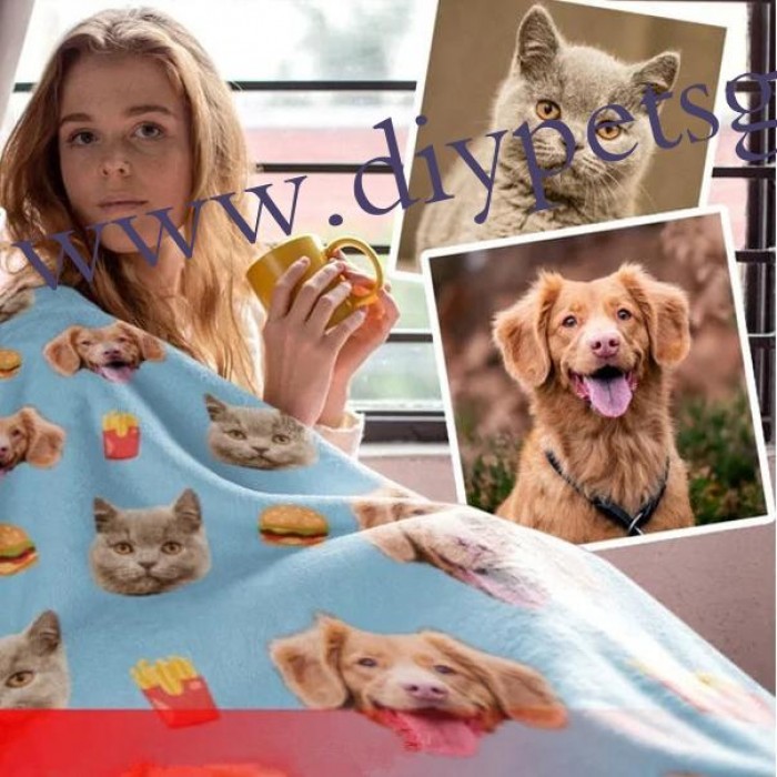 Customized Dog Face Blanket Personalized Blankets With Pet Photo