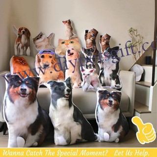 3D Custom Pet Shape Pillow Personalized Pet Pillow From Photo Customized Dog Pillow Gifts