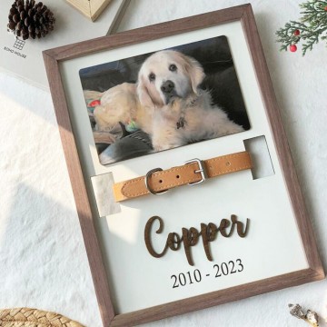Mother's Day Personalized Dog Collar Photo Frame Memorial Gift For Pet Lovers