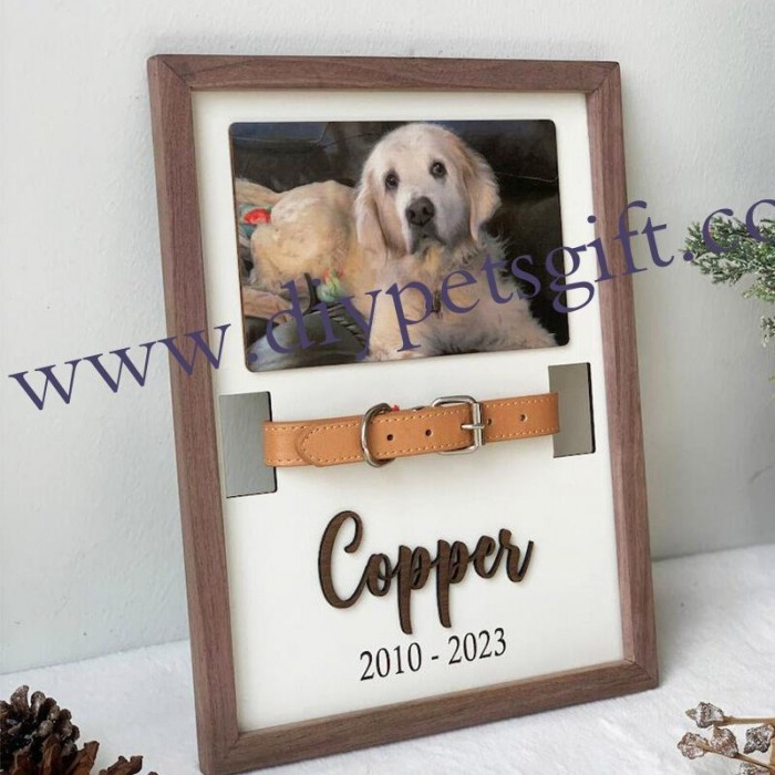 Mother's Day Personalized Dog Collar Photo Frame Memorial Gift For Pet Lovers