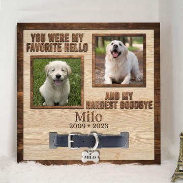 Personalized Dog Memorial Collar Photo Frame Precious Gift