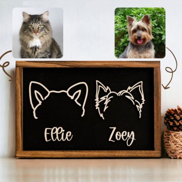Custom Selection Of Pet Ear Style Frames For Pet Lovers