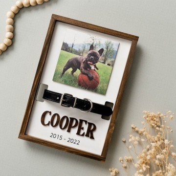 Personalized Pet Collar Photo Frame Precious Gift For Pet Lovers