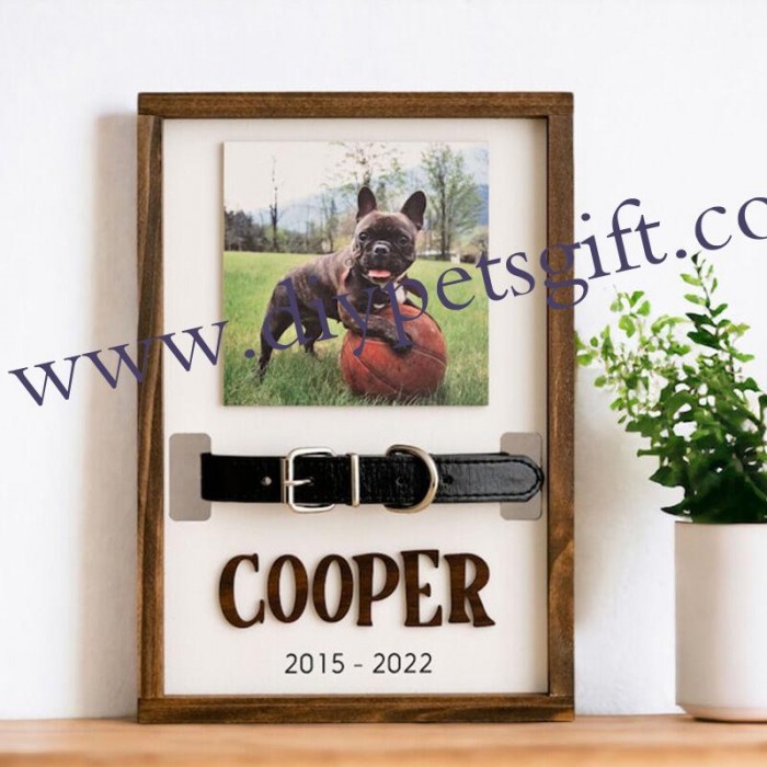 Personalized Pet Collar Photo Frame Precious Gift For Pet Lovers