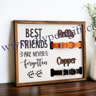 Precious Gift Personalized Pet Collar Frame With Custom Name For Cute Pets
