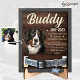 Mother's Day Gift Custom Photo Frame I'll Miss You Until We Meet Again With Pet Collar Design Memorial Gift For Friends