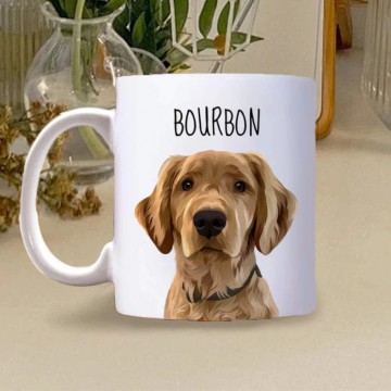 Personalized Dog Coffee Mug Custom Pet Cartoon Photo Mug