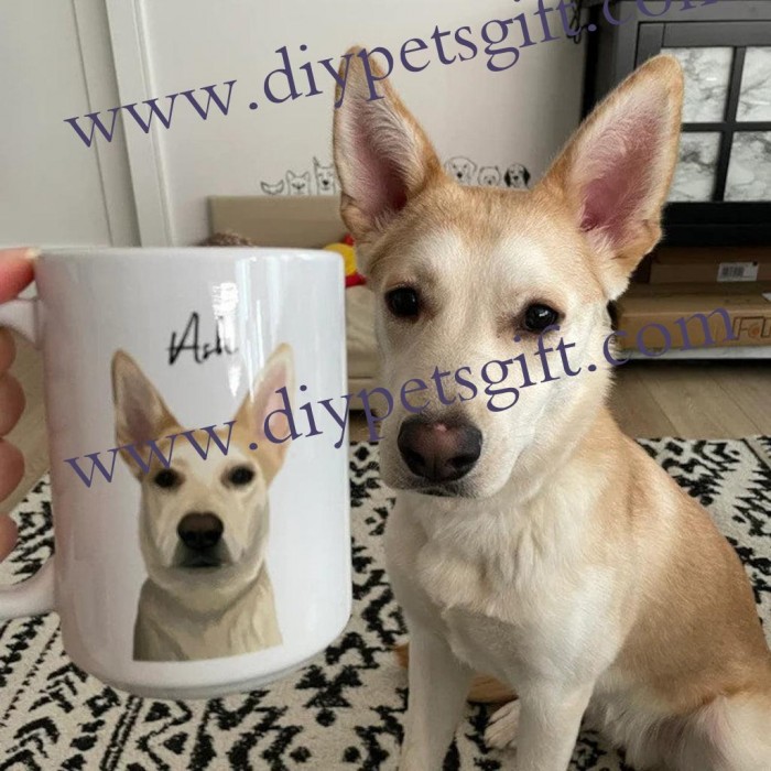 Personalized Dog Coffee Mug Custom Pet Cartoon Photo Mug