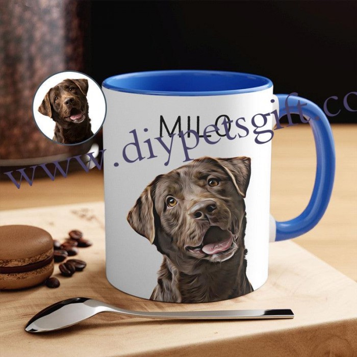 Custom Pet Color Mug With Your Pet's Photo And Name