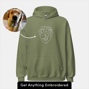 Custom Embroidered Personalized Hoodie Design Pet Lover Gifts