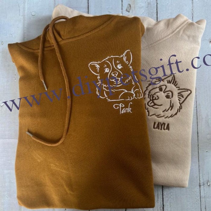 Personalized Pet Embroidered Hoodie
