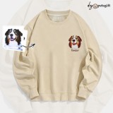 Personalized Pet Photo Embroidered Sweatshirt