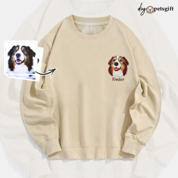 Personalized Pet Photo Embroidered Sweatshirt