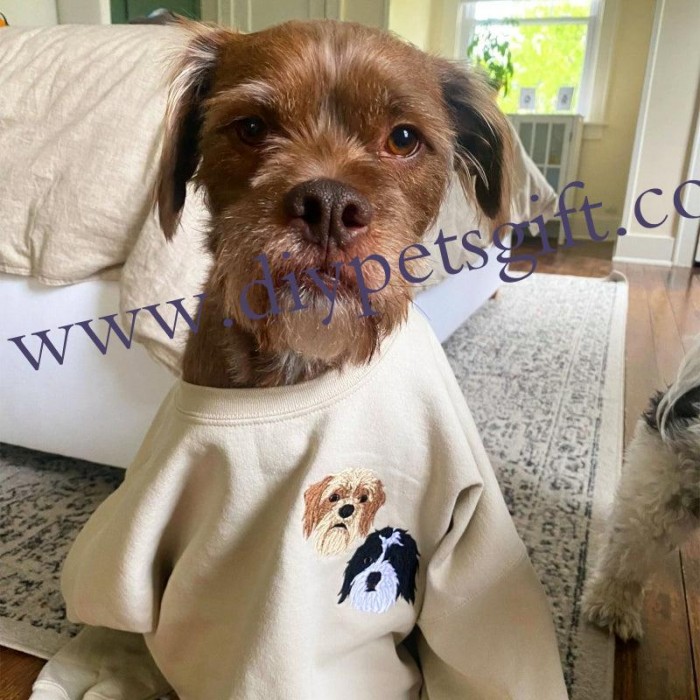 Personalized Pet Photo Embroidered Sweatshirt