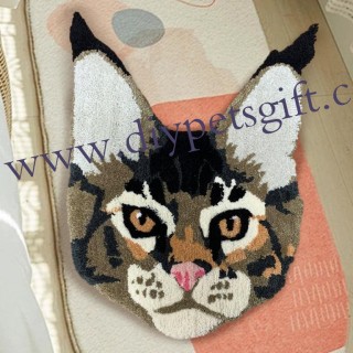 Personalized Shaped Design Custom Pet Portrait Rug Handmade Rug Tufted Rug